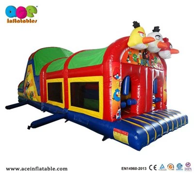 Полоса препятствий надувного надувного дома Angry Bird для вечеринки и игровой площадки